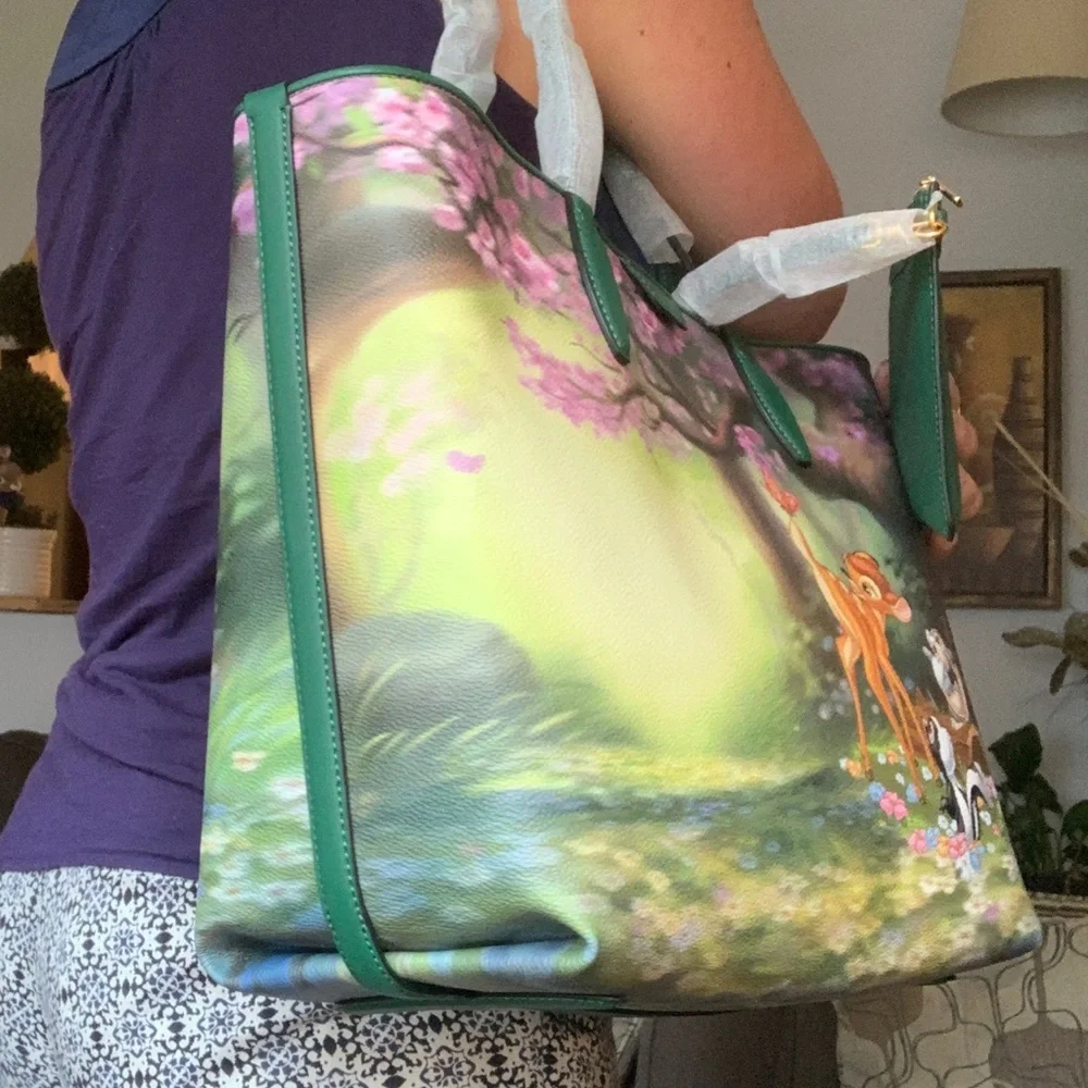 GORGEOUS😍Authentic KATE SPADE Coated leather/smooth leather BAMBI tote/wristlet - Picture 4 of 15